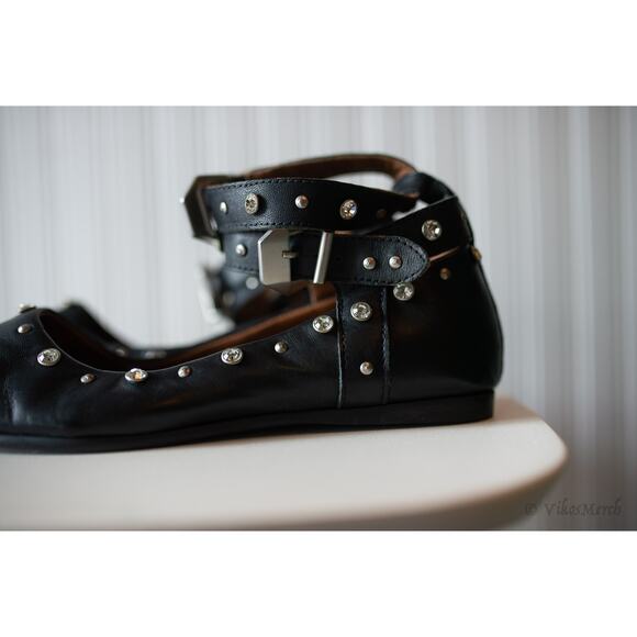 Free People Mystic Diamante Flats 9 Black NEW - Picture 4 of 7